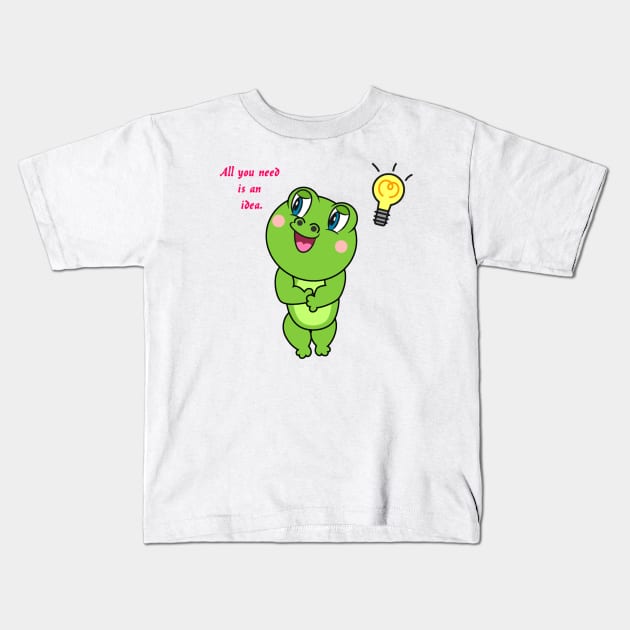 Inventor frog Kids T-Shirt by shirtsandmore4you